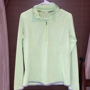 Underarmour lime green dry fit pull over !